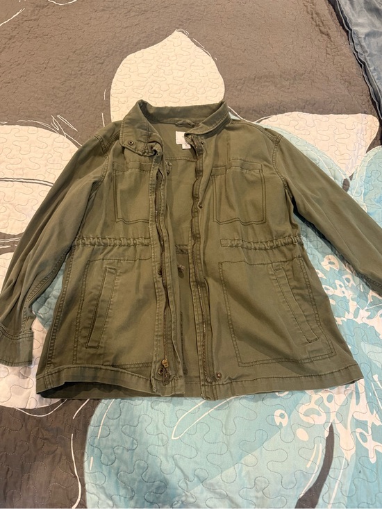 Old Navy Jackets & Blazers - Old Navy Olive Utility Jacket with Drawstring Waist Women’s medium oversized